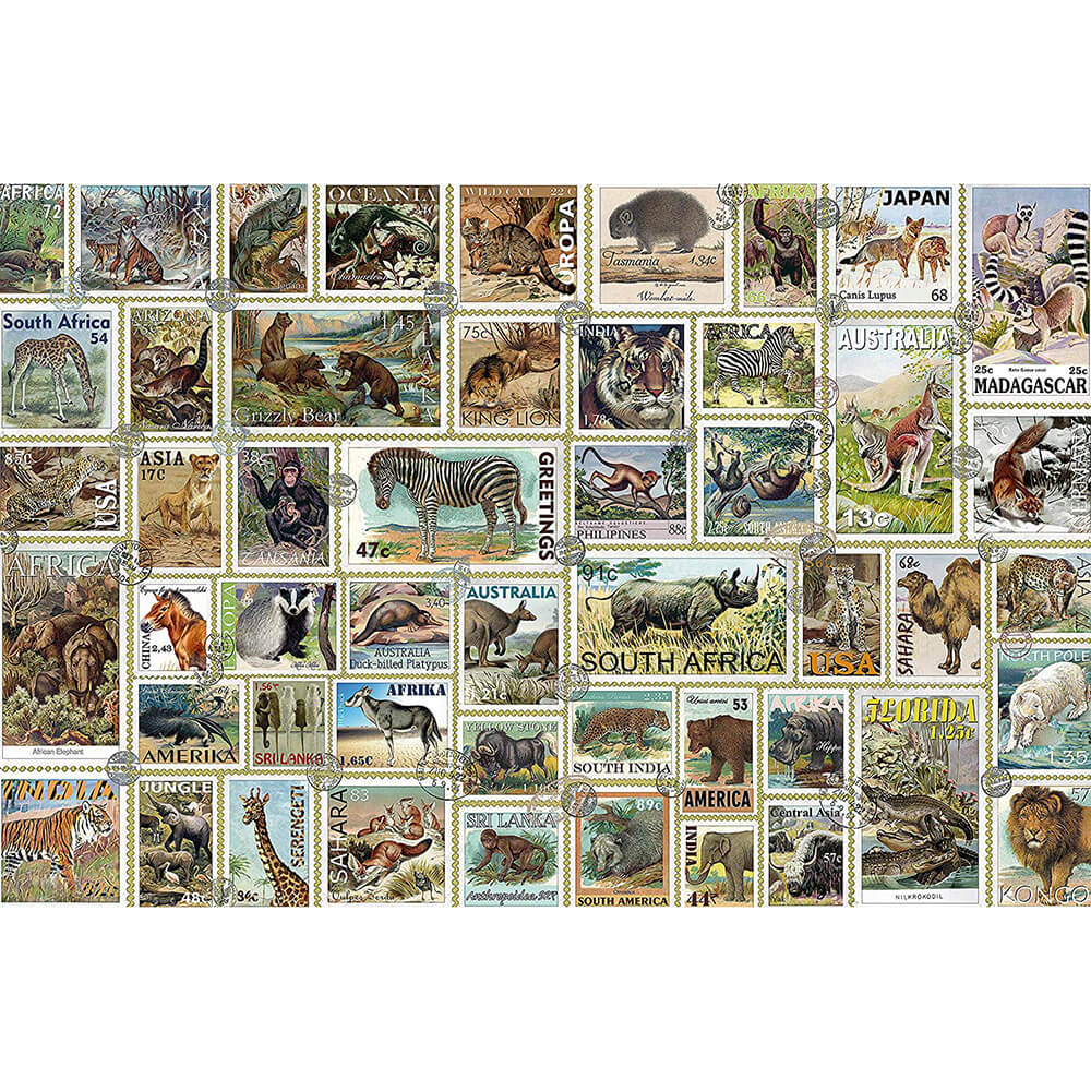 Ravensburger 3000 Piece Puzzle - Animal Stamps