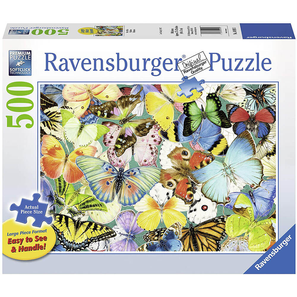 Ravensburger Butterflies 500 Piece Large Format Jigsaw Puzzle
