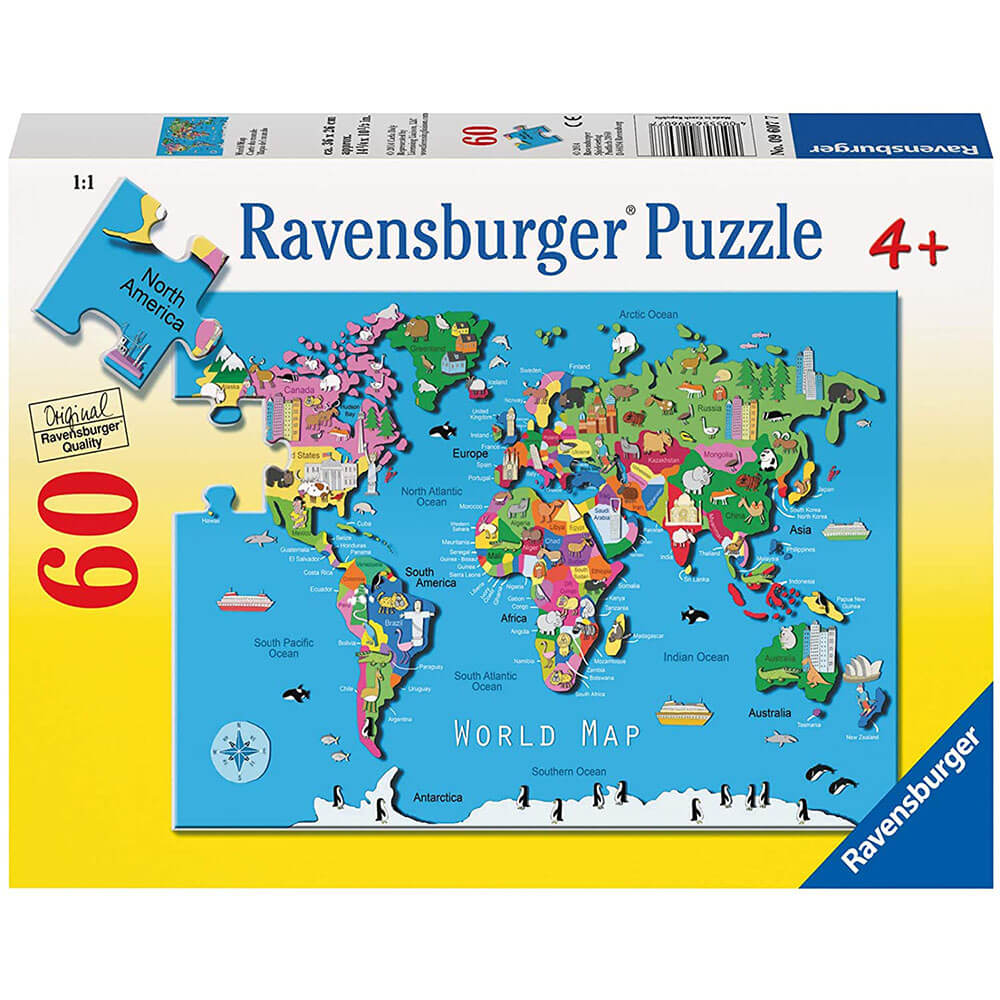Ravensburger  60 pc Puzzles - World Map