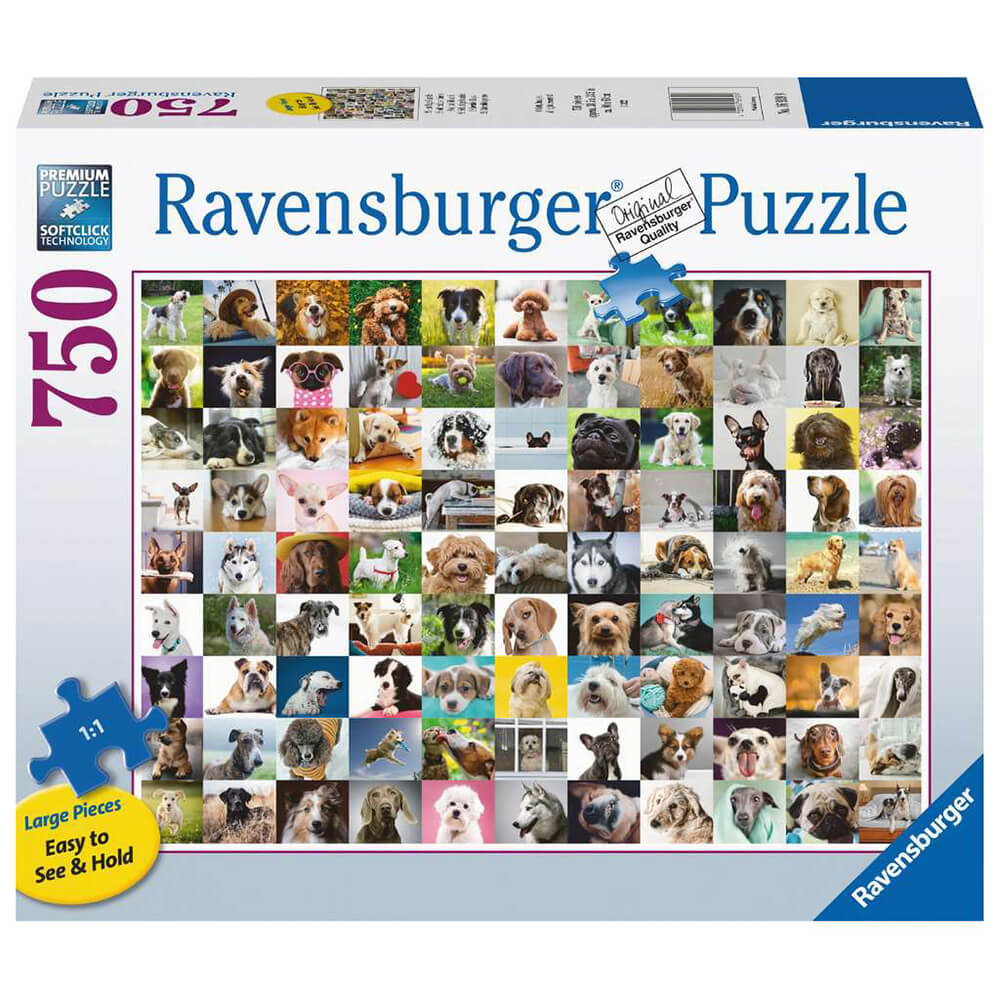 Ravensburger 99 Lovable Dogs 750 Piece Large Format Jigsaw Puzzle