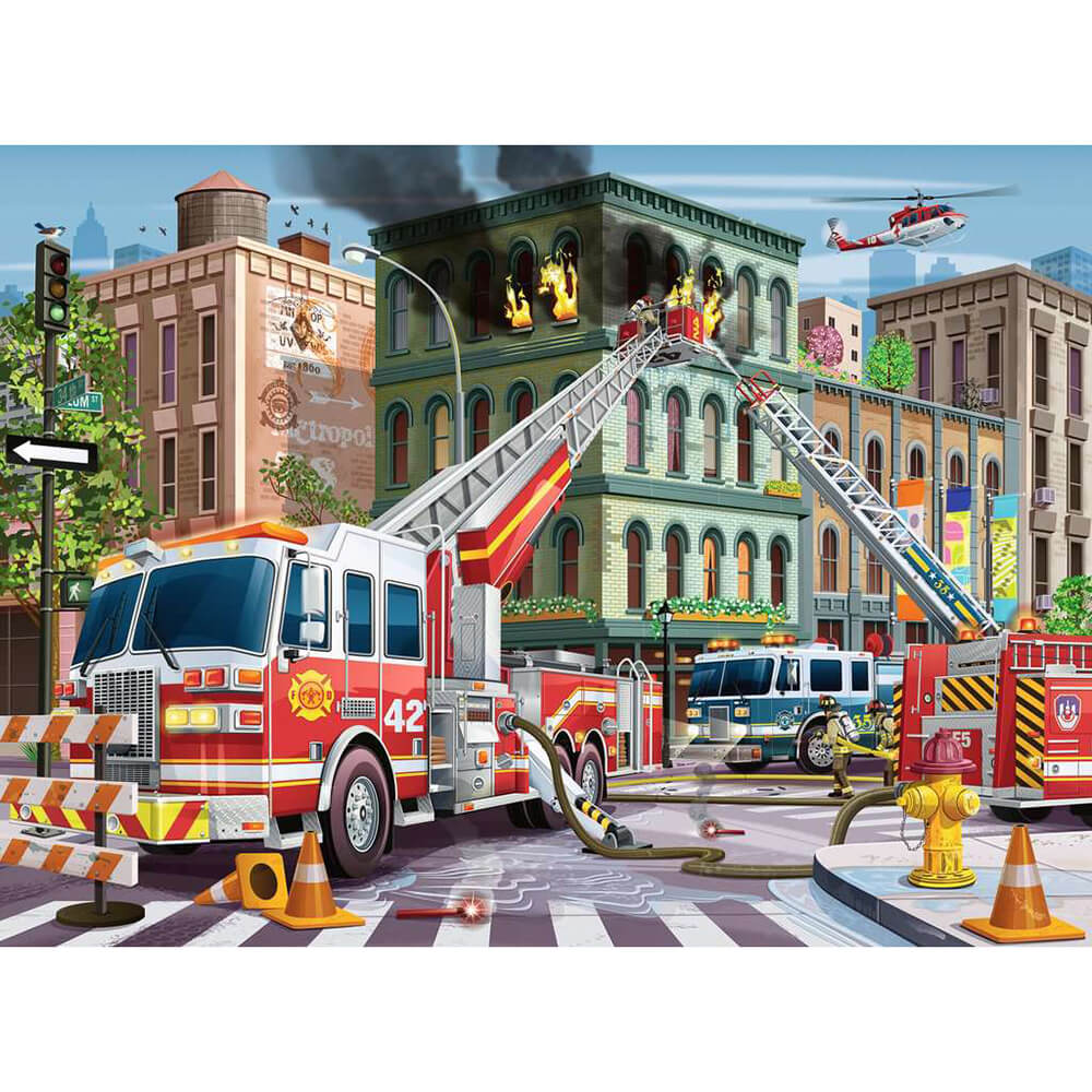 Ravensburger Fire Truck Rescue 100 Piece Jigsaw Puzzle