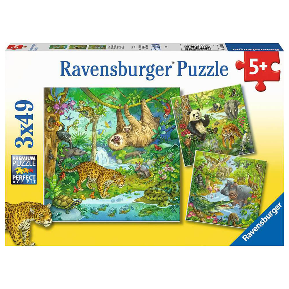 Ravensburger Jungle Fun 3 x 49 Piece Jigsaw Puzzle