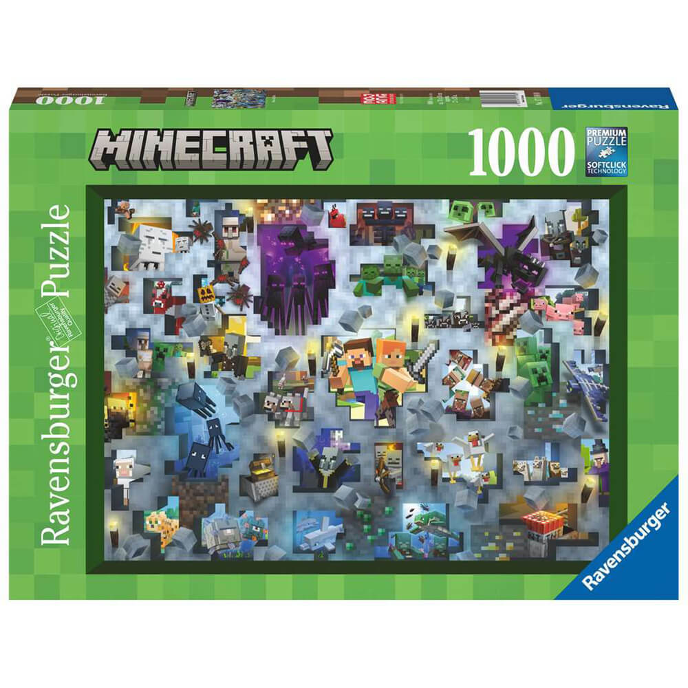 Ravensburger Minecraft Mobs Challenge 1000 Piece Jigsaw Puzzle