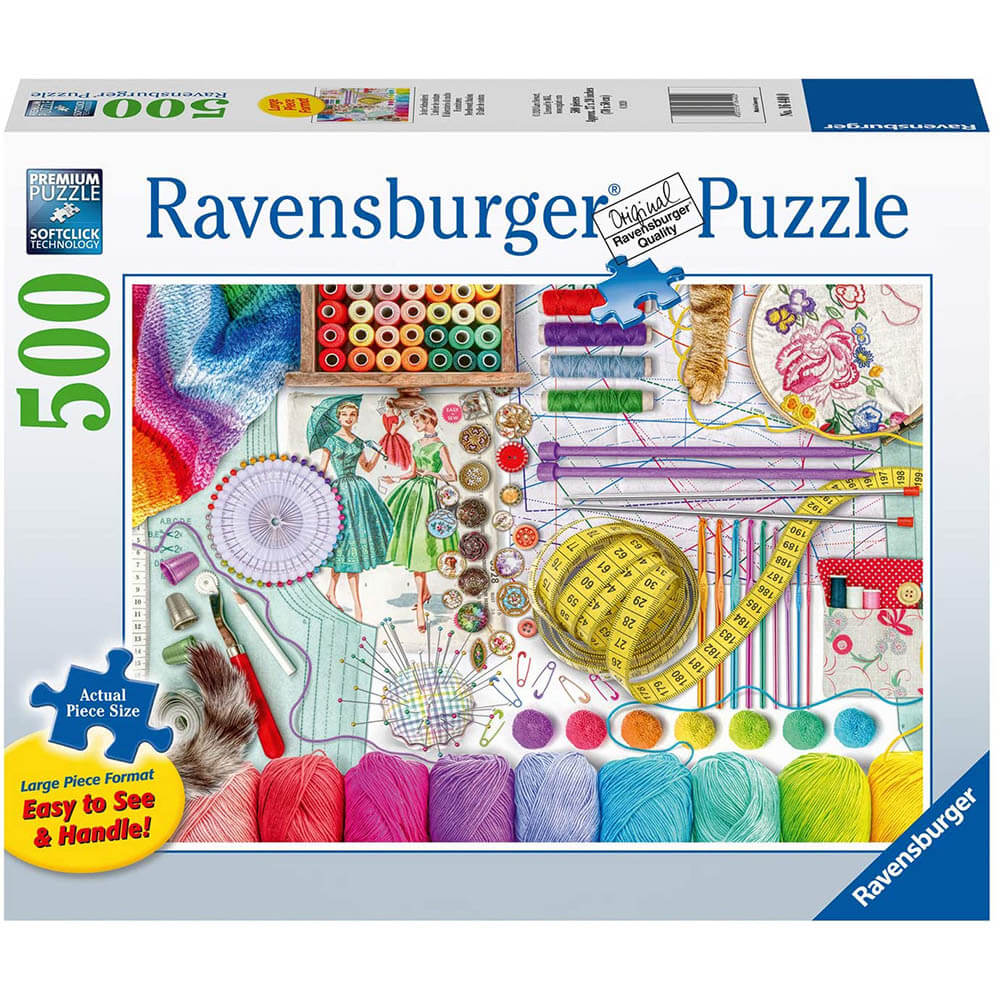 Ravensburger Needlework Station 500 Piece Large Format Puzzle