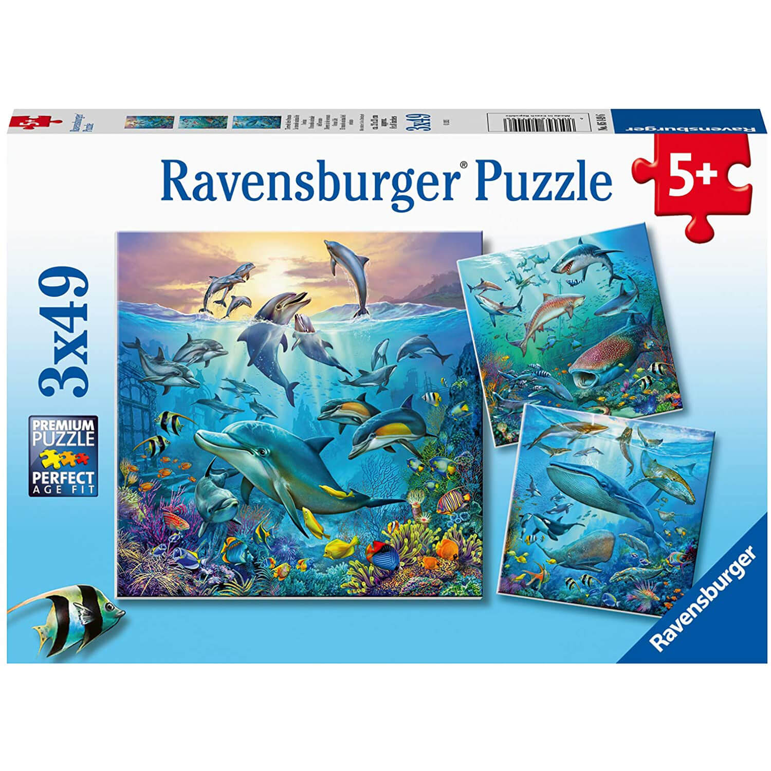 Ravensburger Ocean Life 3 x 49 Piece Puzzle