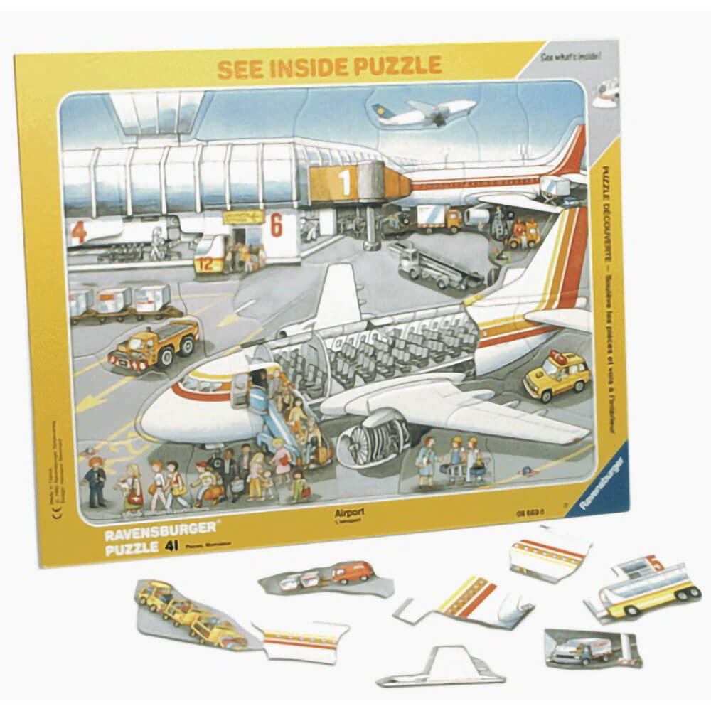 Ravensburger See-Inside Frame Puzzles At the Airport 41 pc Puzzle