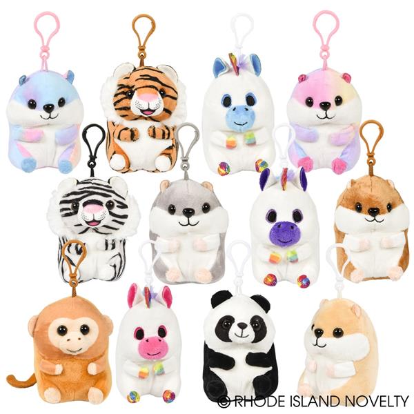 Rhode Island Novelty 4" Belly Buddy Plush Clip (Random)