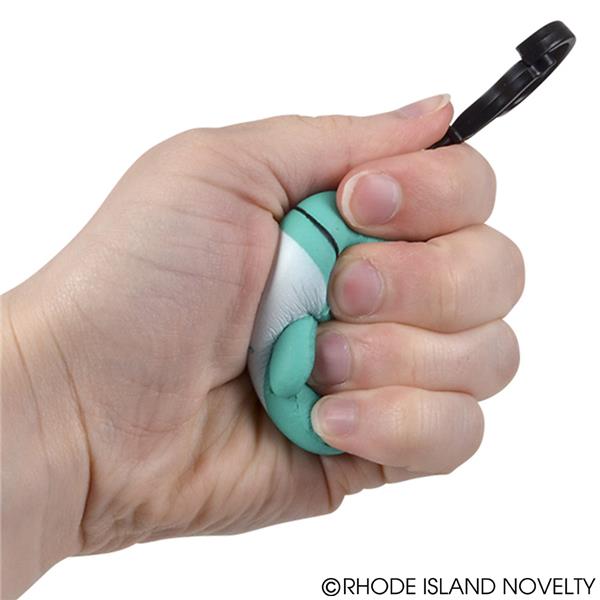 Rhode Island Novelty 4" Squish Narwhal Backpack  Clip