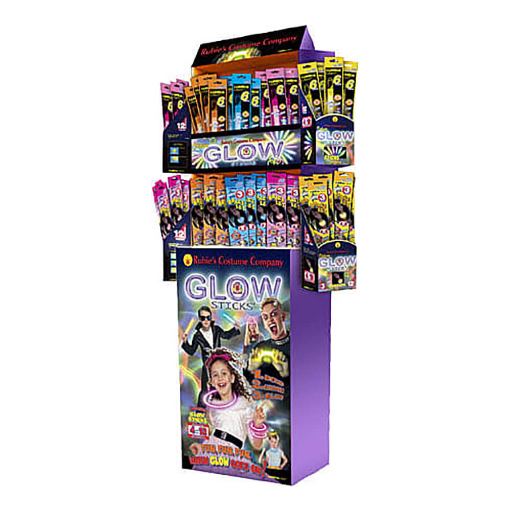 Rubies Glow Sticks Bracelet Display with Products