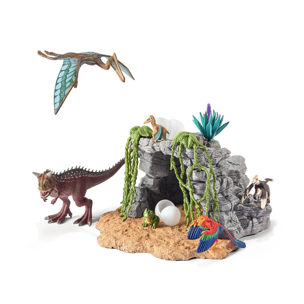 Schleich Dinosaurs Dinosaur Set With Cave Toy Figure
