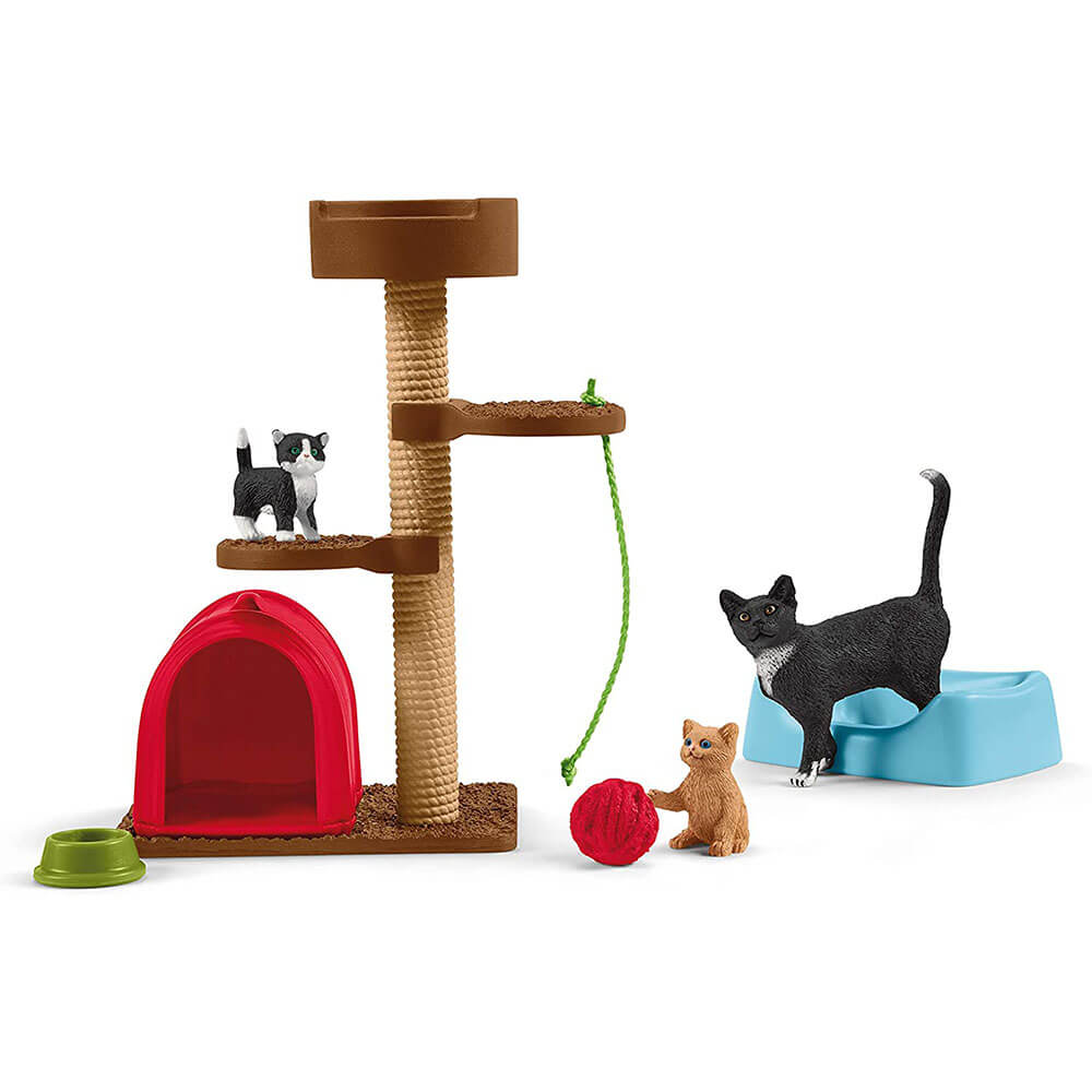 Schleich Farm World Playtime For Cute Cats Playset