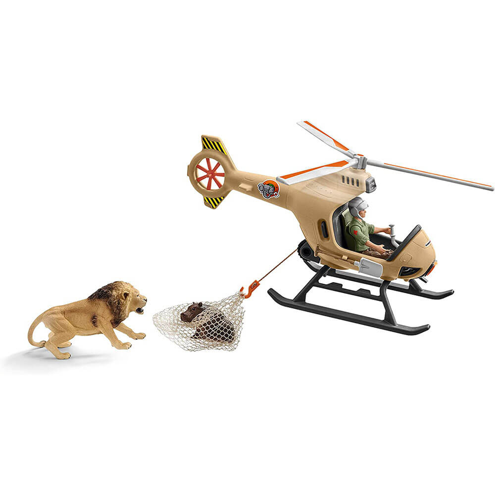 Schleich Wild Life Animal Rescue Helicopter Playset