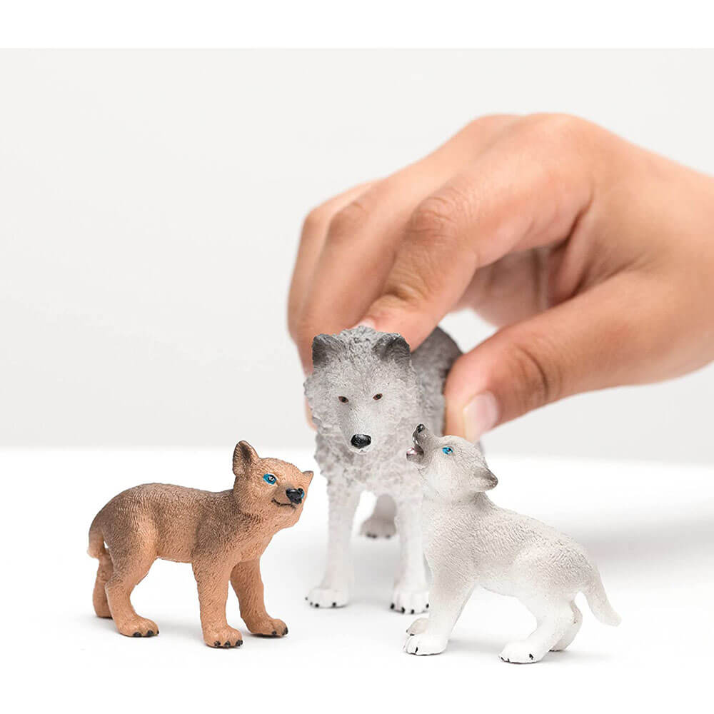 Schleich Wild Life Mother Wolf with Pups Playset