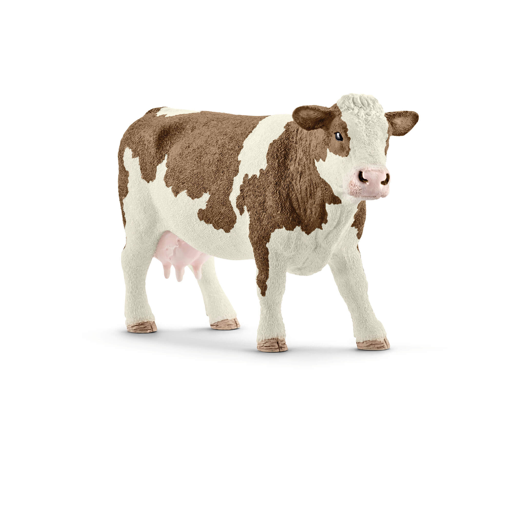 Schleich Farm World Simmental Cow Animal Figure