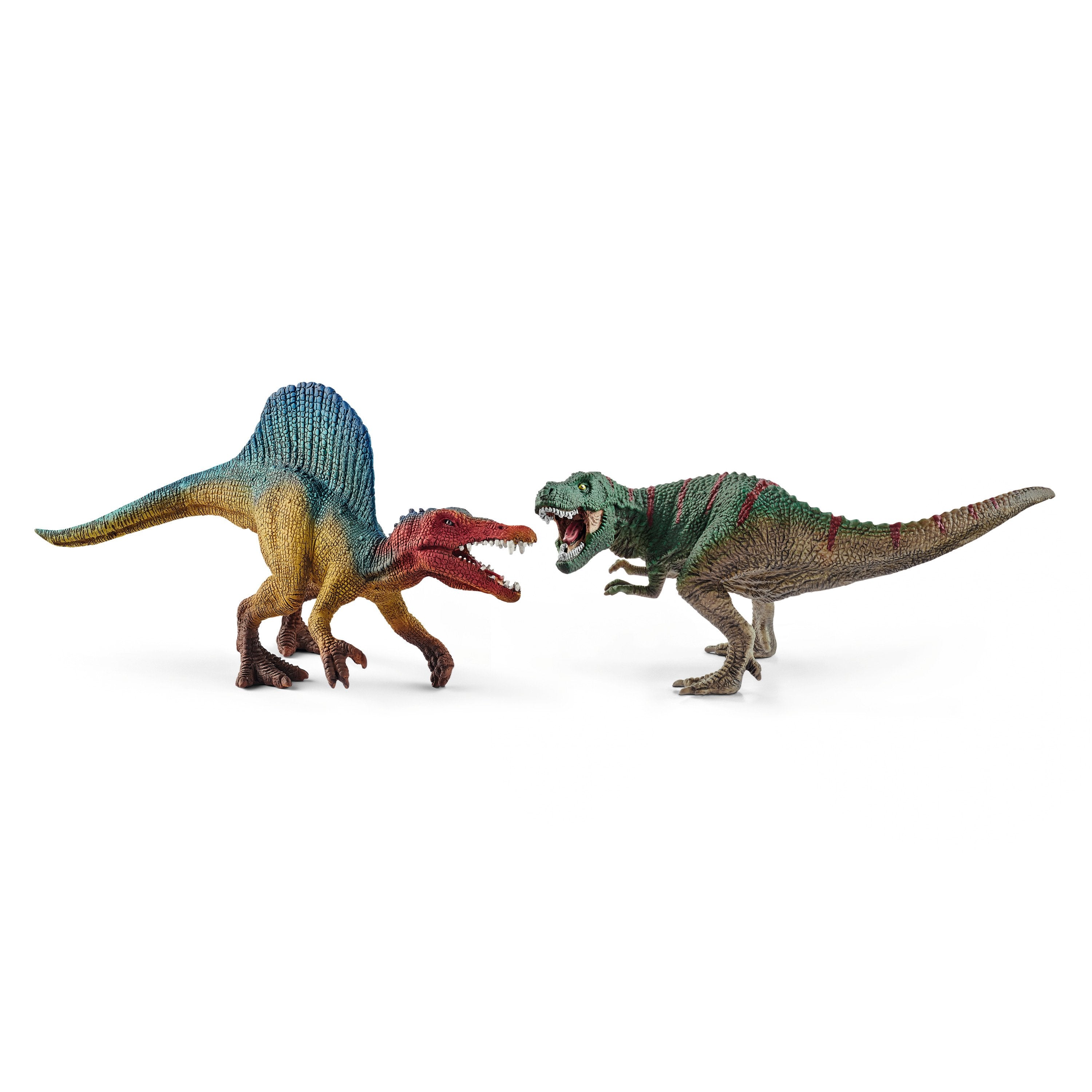 Schleich Dinosaurs Spinosaurus and T-Rex Small Toy Figure Set