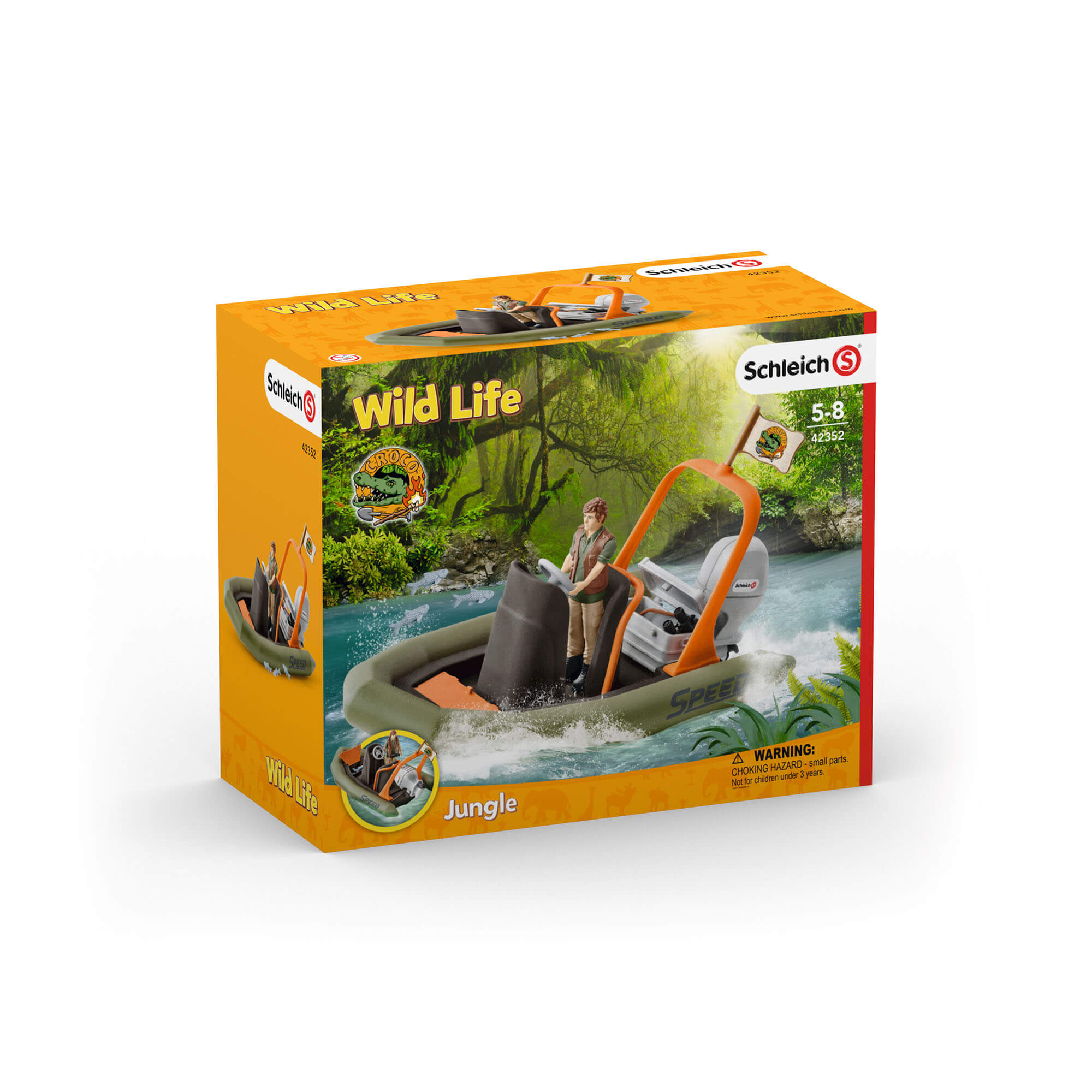 Schleich Wild Life Dinghy With Ranger Play Set