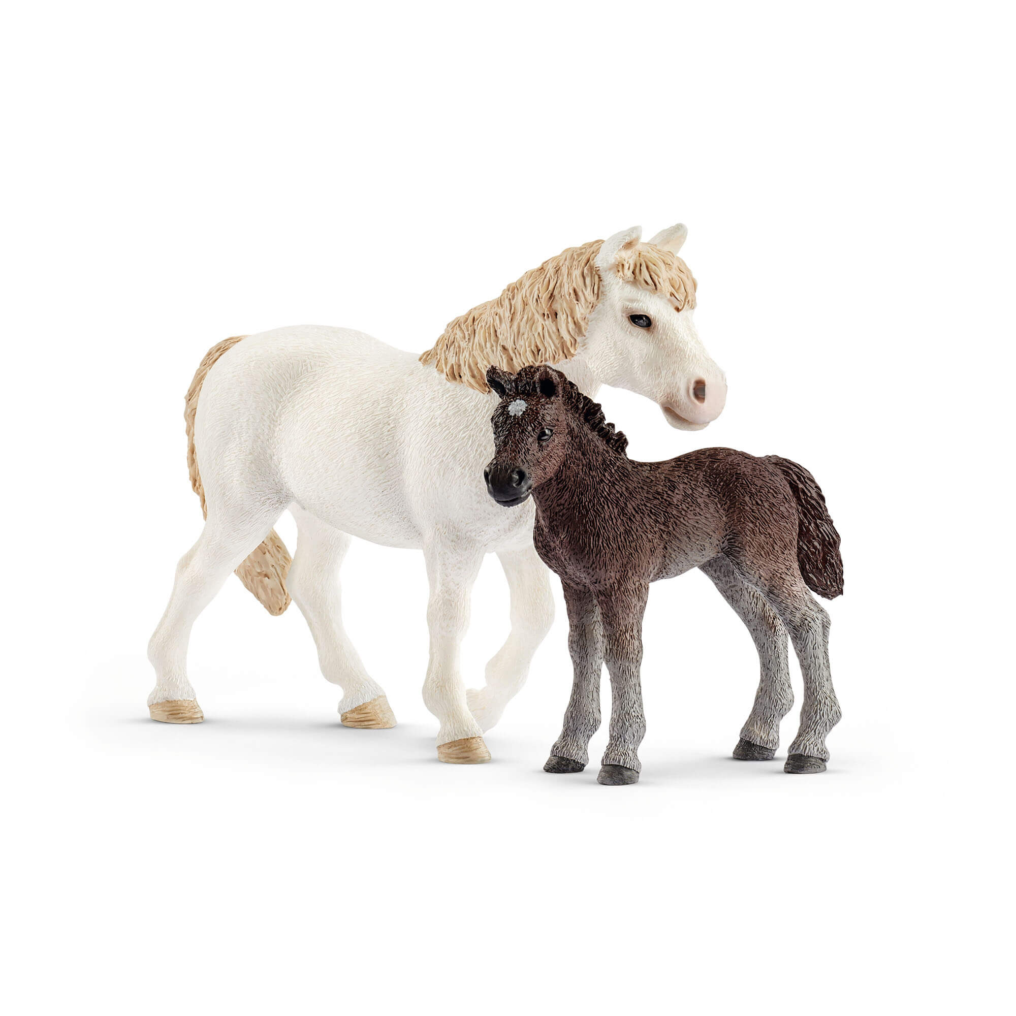 Schleich Farm World Pony Mare And Foal Play Set