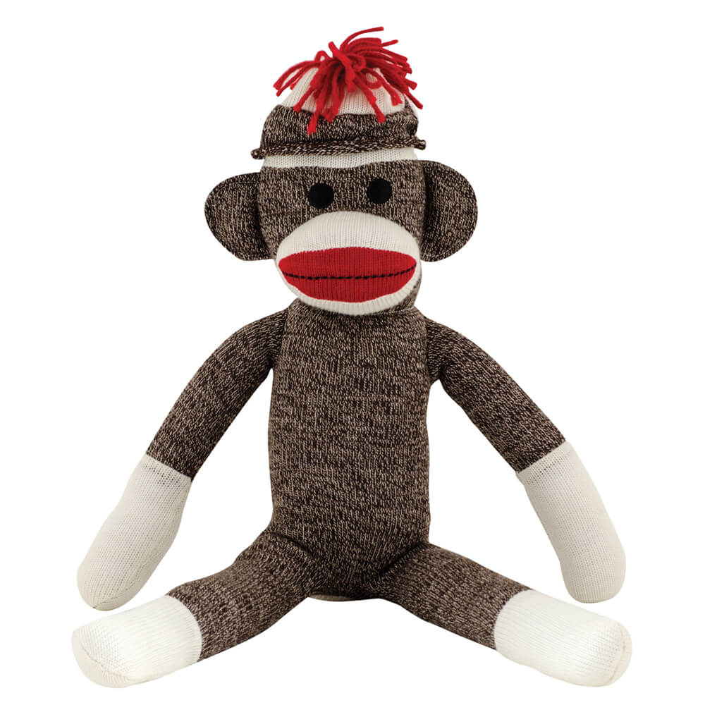 Schylling Classic Sock Monkey 20" Stuffed Animal