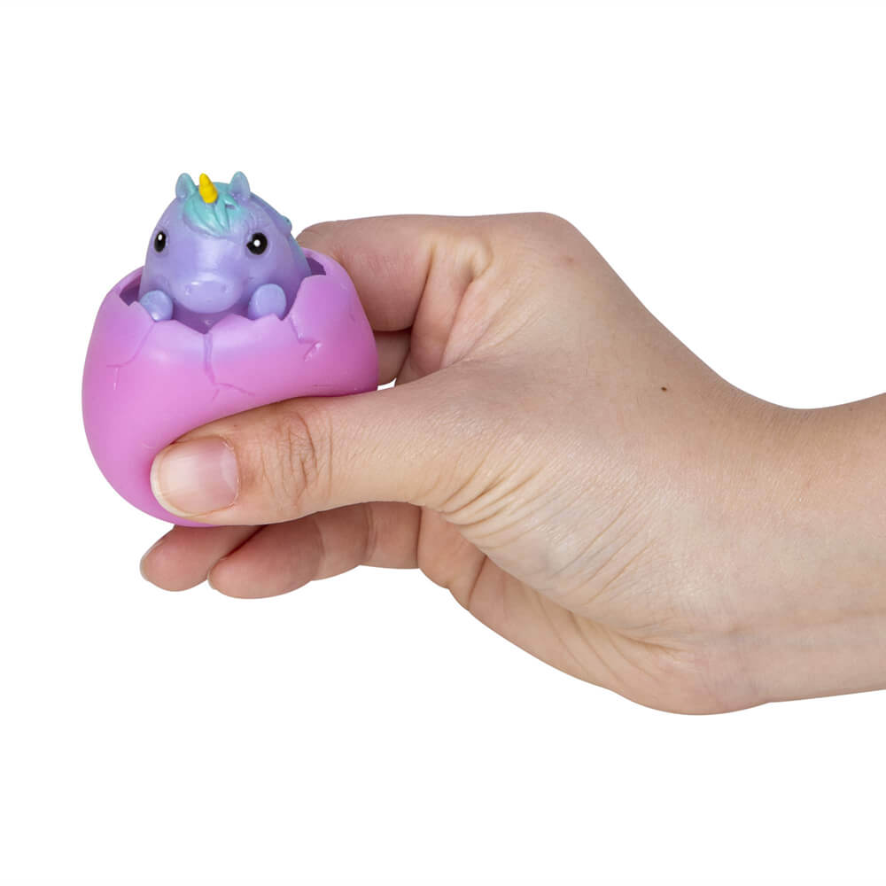 Schylling Unicorn Squeezy Peek Hatcher Fidget Toy