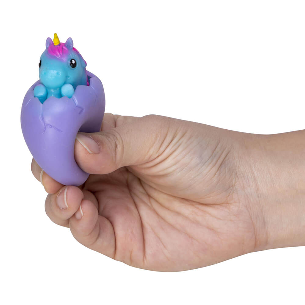 Schylling Unicorn Squeezy Peek Hatcher Fidget Toy