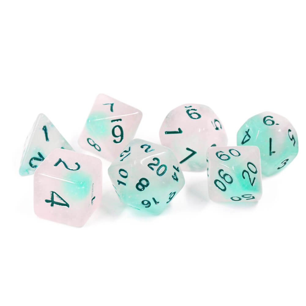 Sirius Dice Glowworm Frosted Polyhedral 7 Die Set