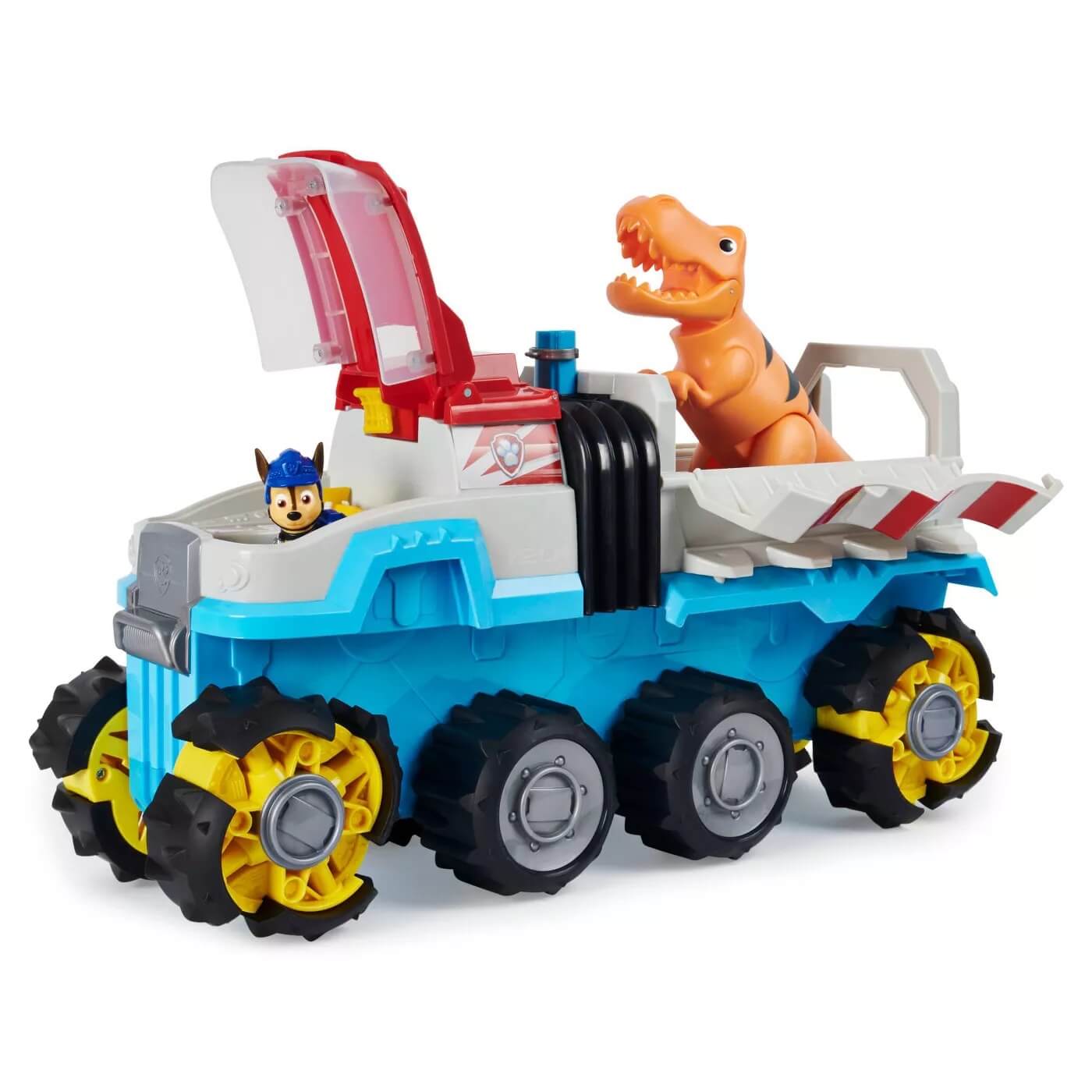 PAW Patrol Dino Rescue Dino Patroller Motorized Team Vehicle with Chase and T-Rex Figures
