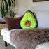 Squishable comfort food sits perfect displayed on this comfy couch.
