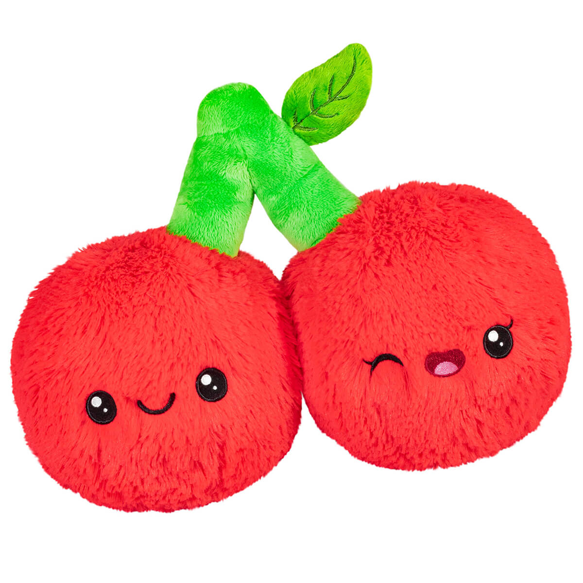 Snugglemi Snackers from Squishable - 2 Red Cherries linked together by a gfreen stem.