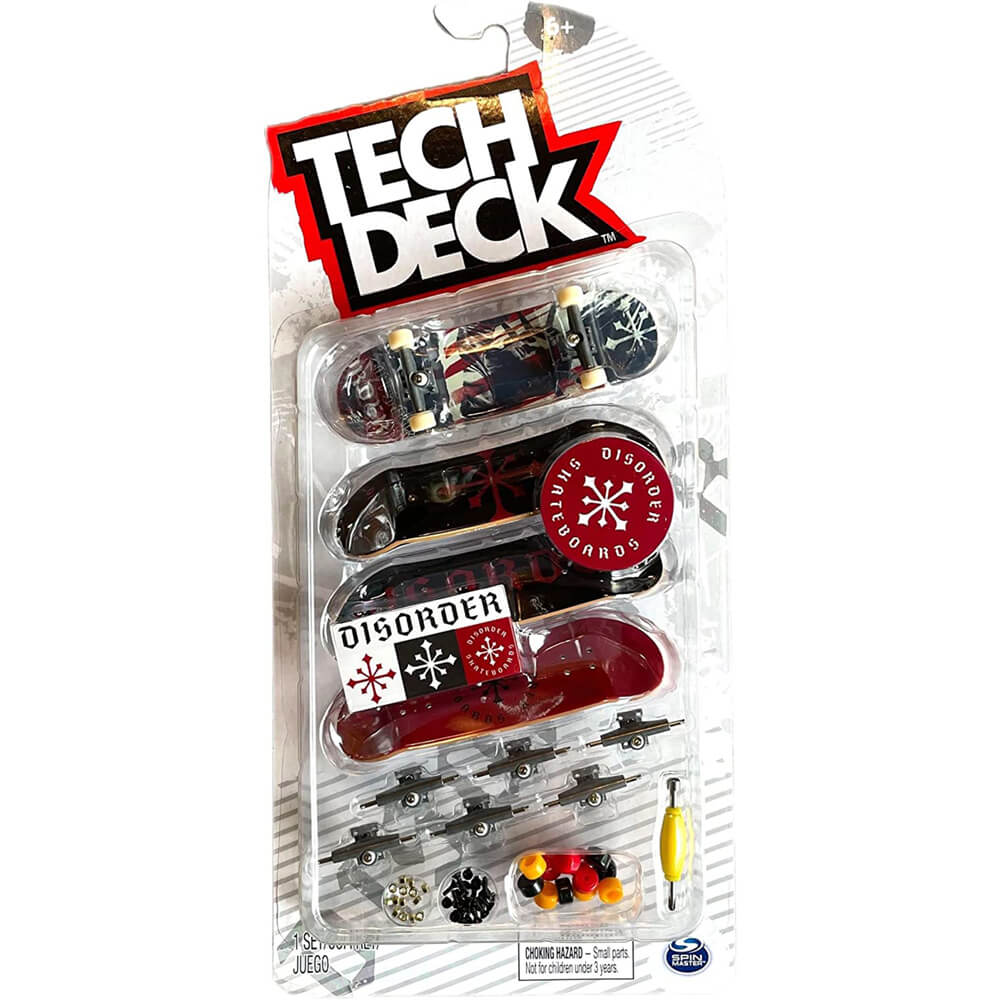 Tech Deck 96mm Fingerboard Disorder Skateboard Four Pack