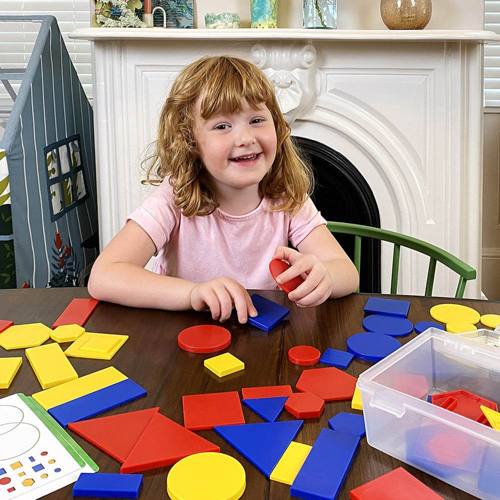 Thames and Kosmos Attribute Blocks Math Kit with Activity Cards