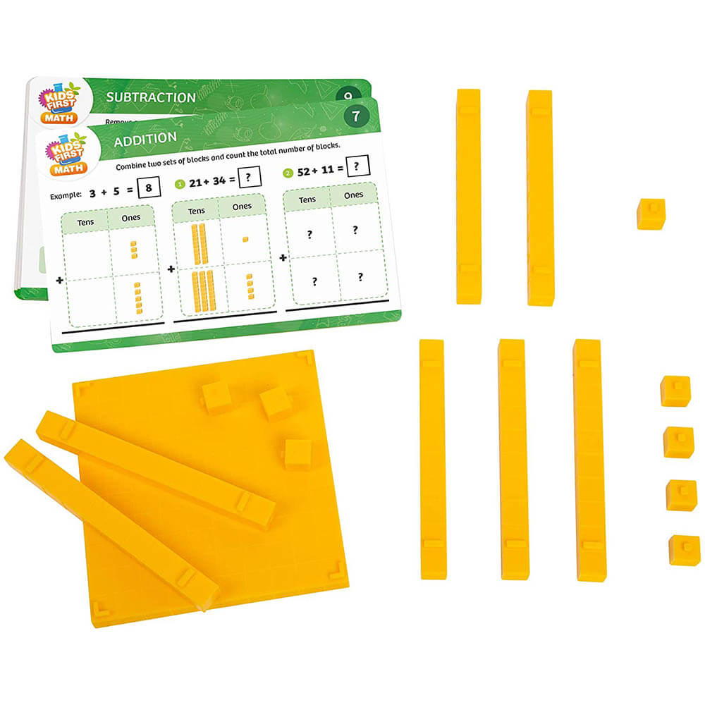 Thames and Kosmos Base Ten Blocks Math Kit with Activity Cards