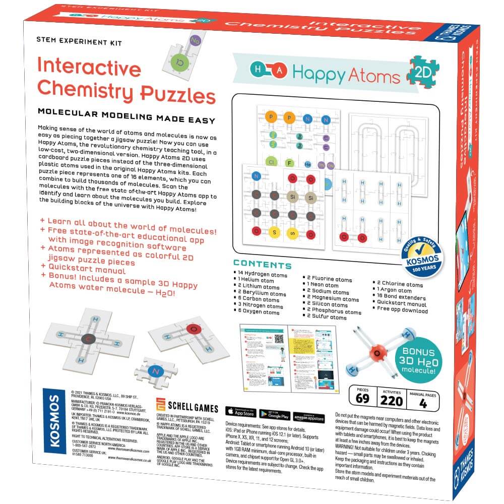 Thames and Kosmos Happy Atoms 2D Interactive Chemistry Puzzles