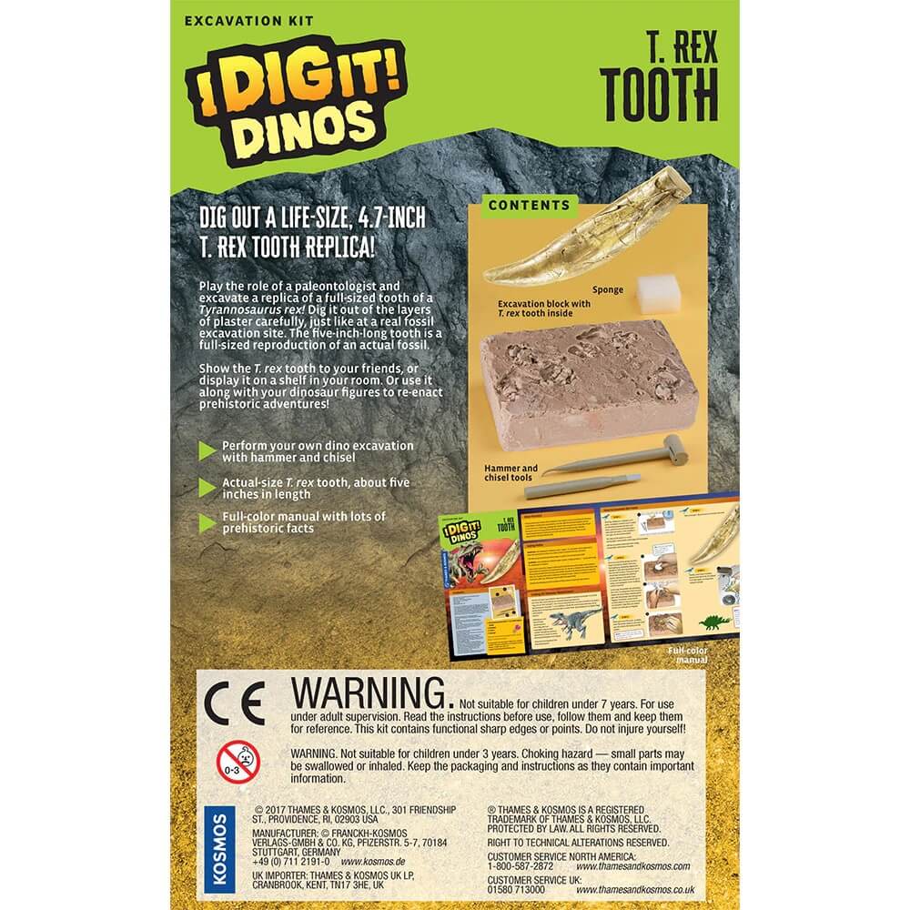 Thames and Kosmos I Dig It! Dinos - T. Rex Tooth Excavation Kit