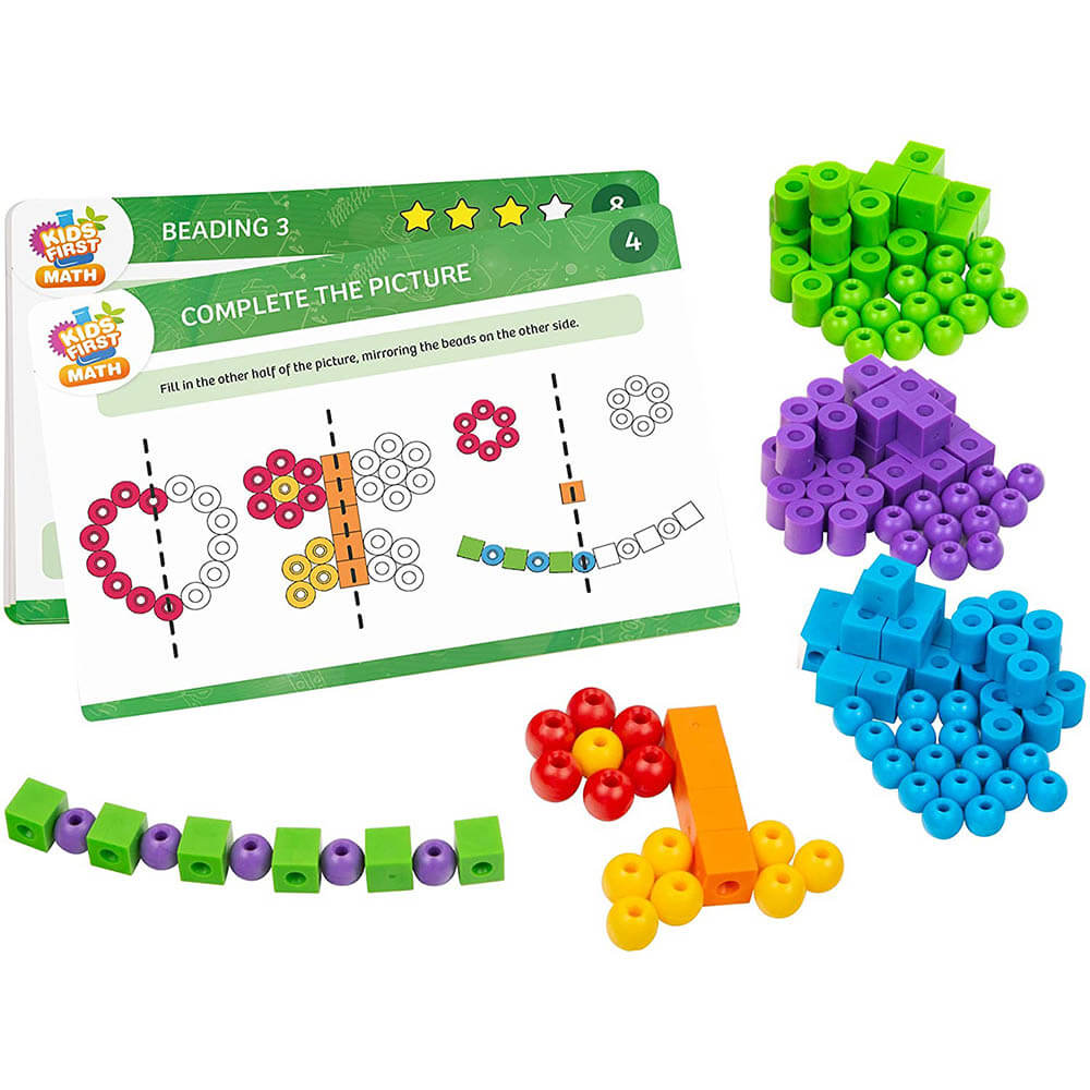 Thames and Kosmos Lacing Beads Math Kit with Activity Cards