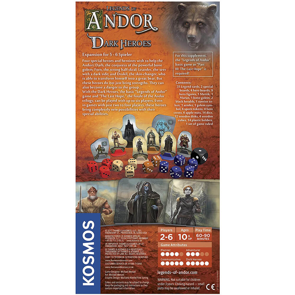 Thames and Kosmos Legends of Andor: Dark Heroes (Expansion Pack)