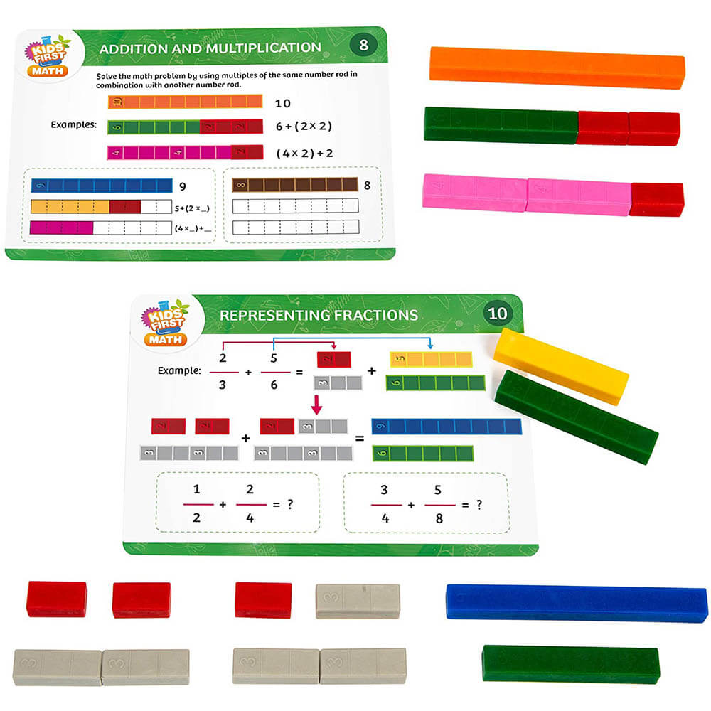 Thames and Kosmos Number Rods Math Kit with Activity Cards