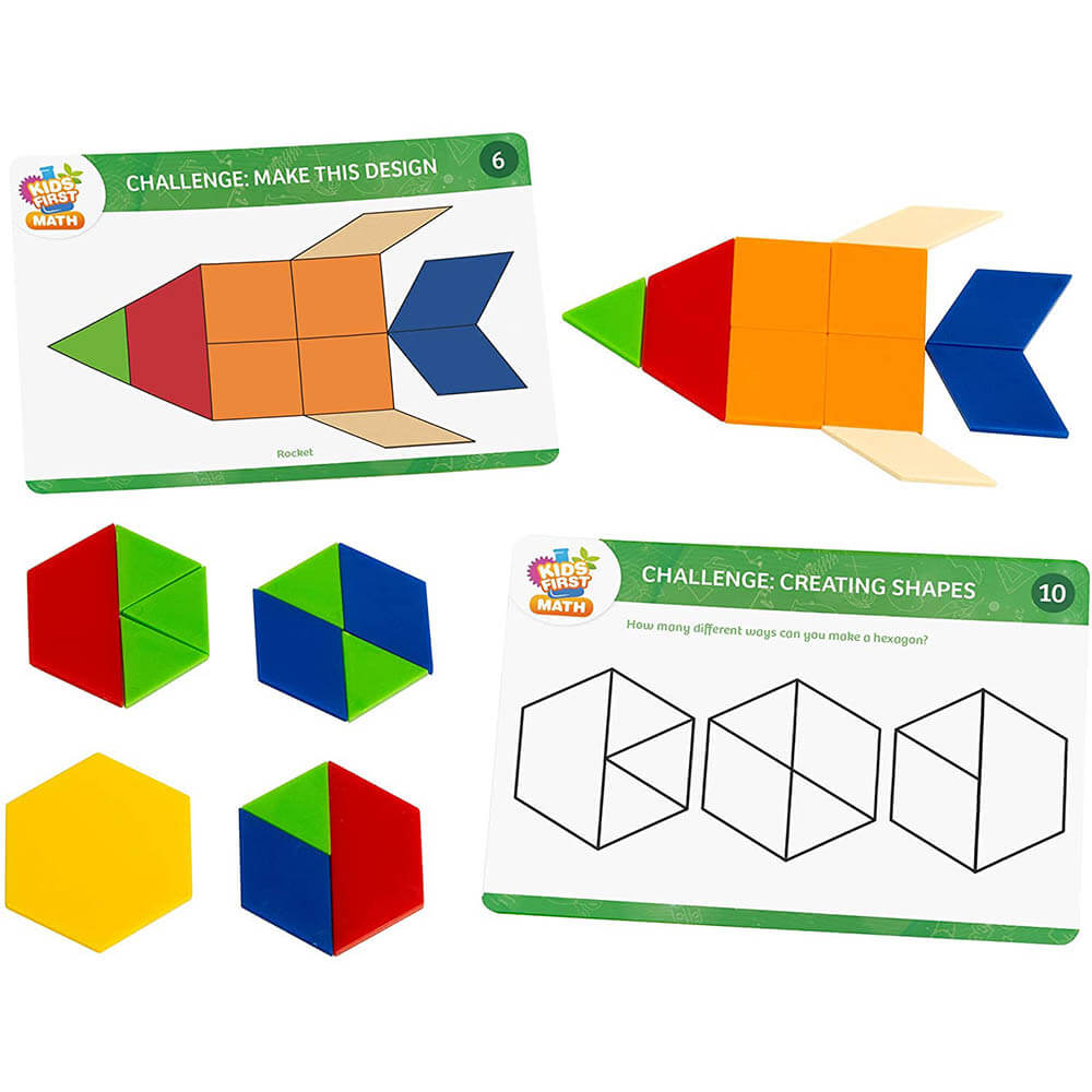 Thames and Kosmos Pattern Blocks Math Kit with Activity Cards