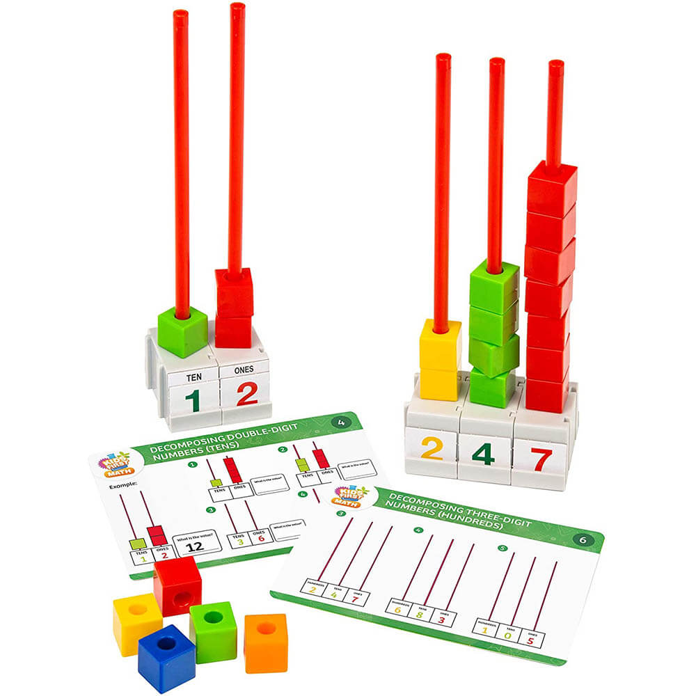 Thames and Kosmos Stacking Block Abacus Math Kit with Activity Cards