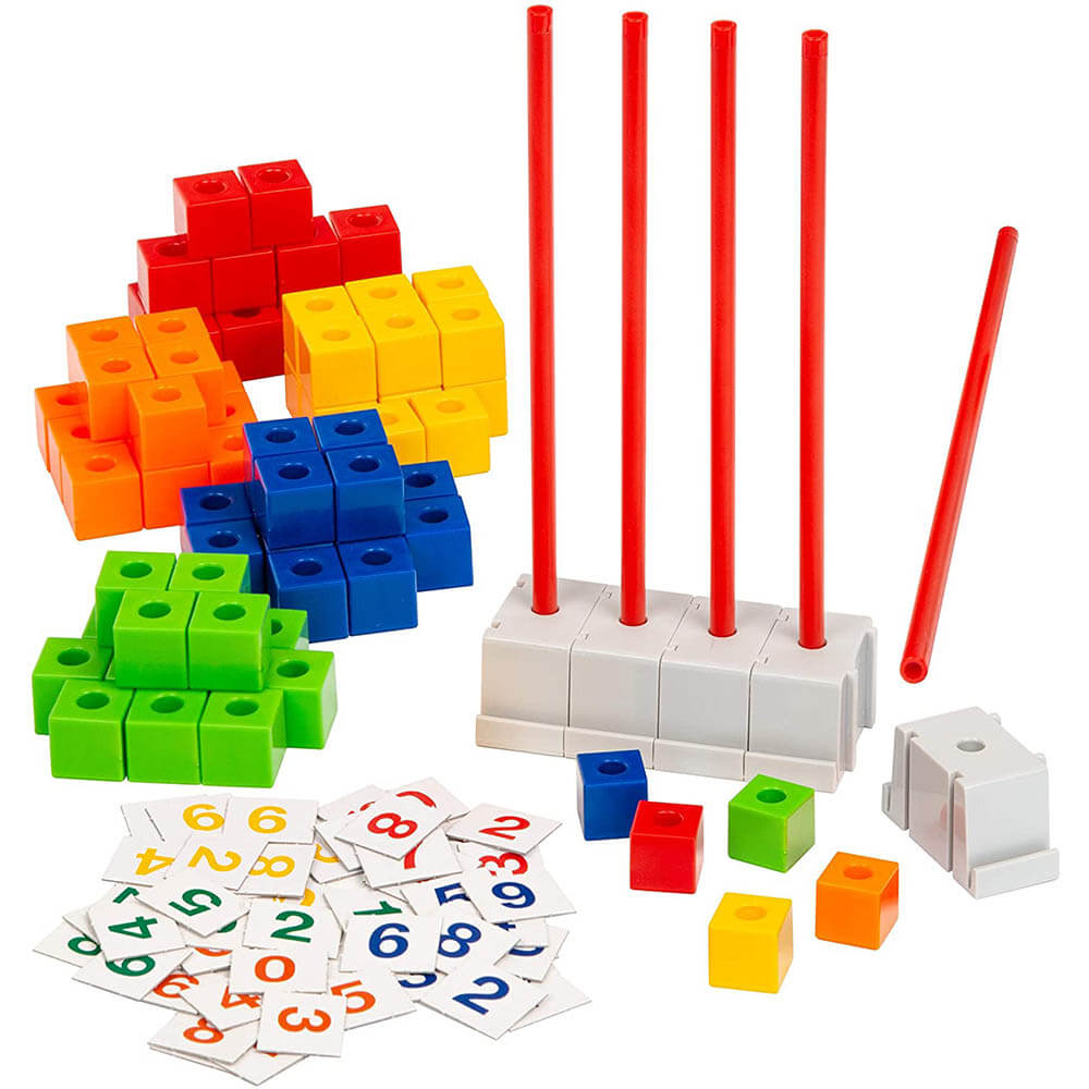 Thames and Kosmos Stacking Block Abacus Math Kit with Activity Cards