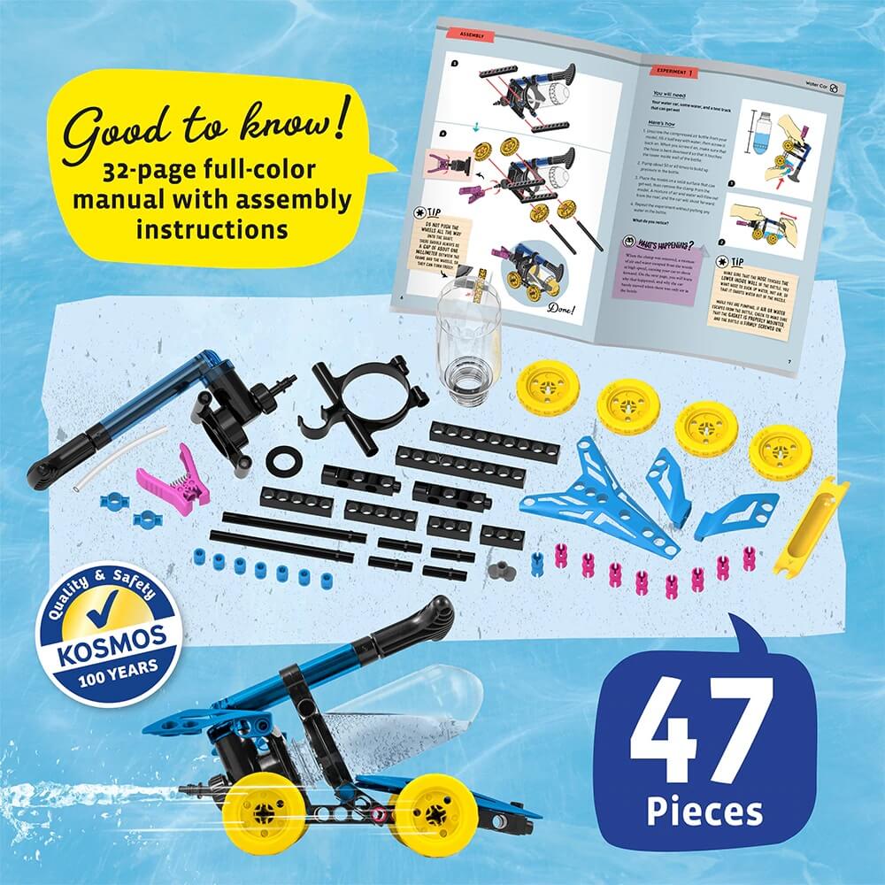 Thames & Kosmos Water Power Rocket-Propelled Cars, Boats, and More Science Set