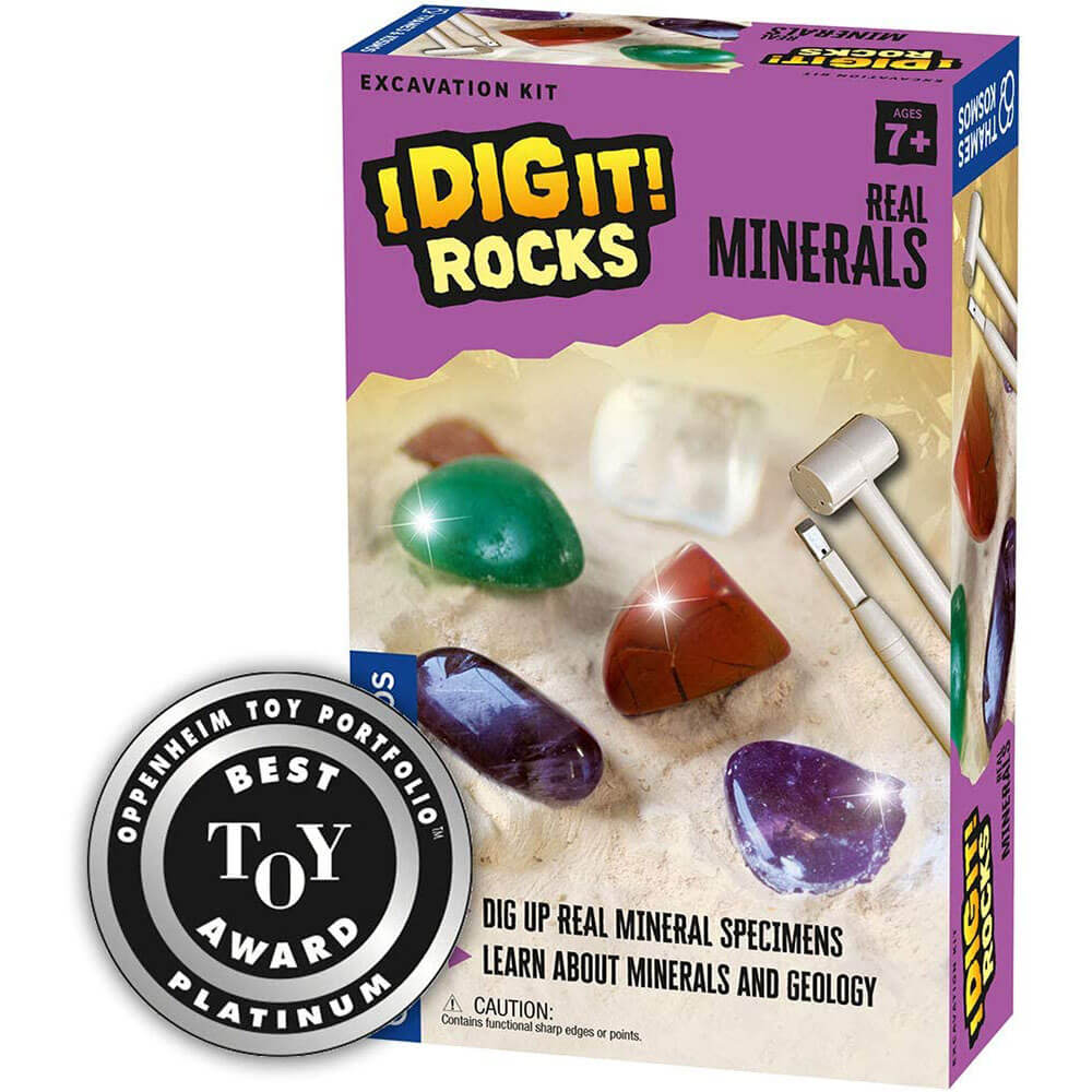 Thames and Kosmos I Dig It! Rocks - Real Minerals Excavation Kit