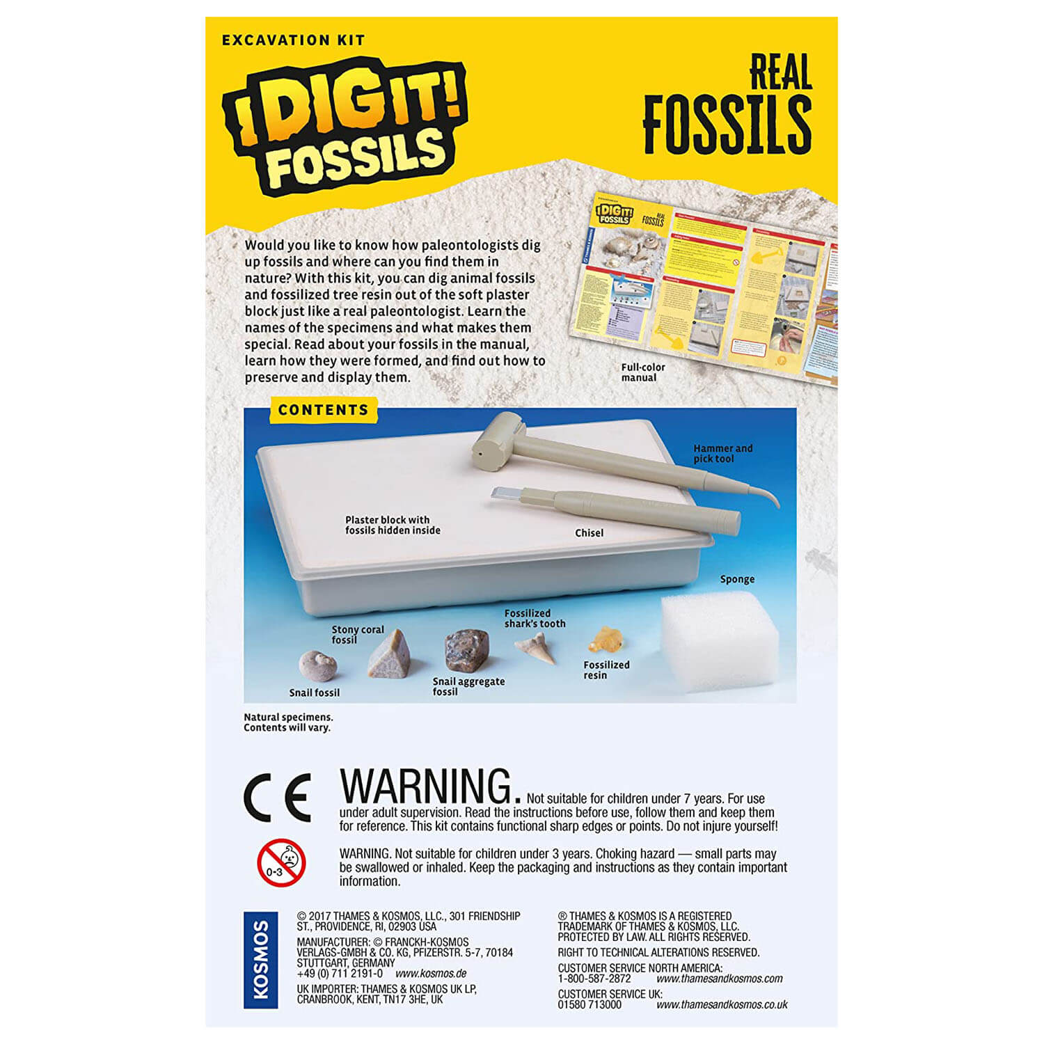 Thames and Kosmos I Dig It! Fossils - Real Fossils Excavation Kit