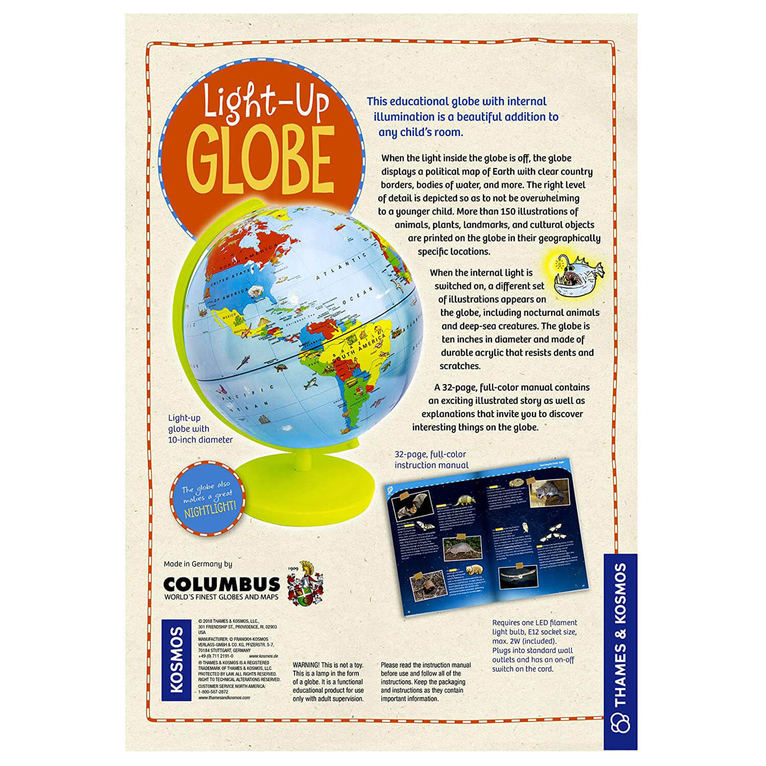 Thames and Kosmos Kids First Light-Up Globe