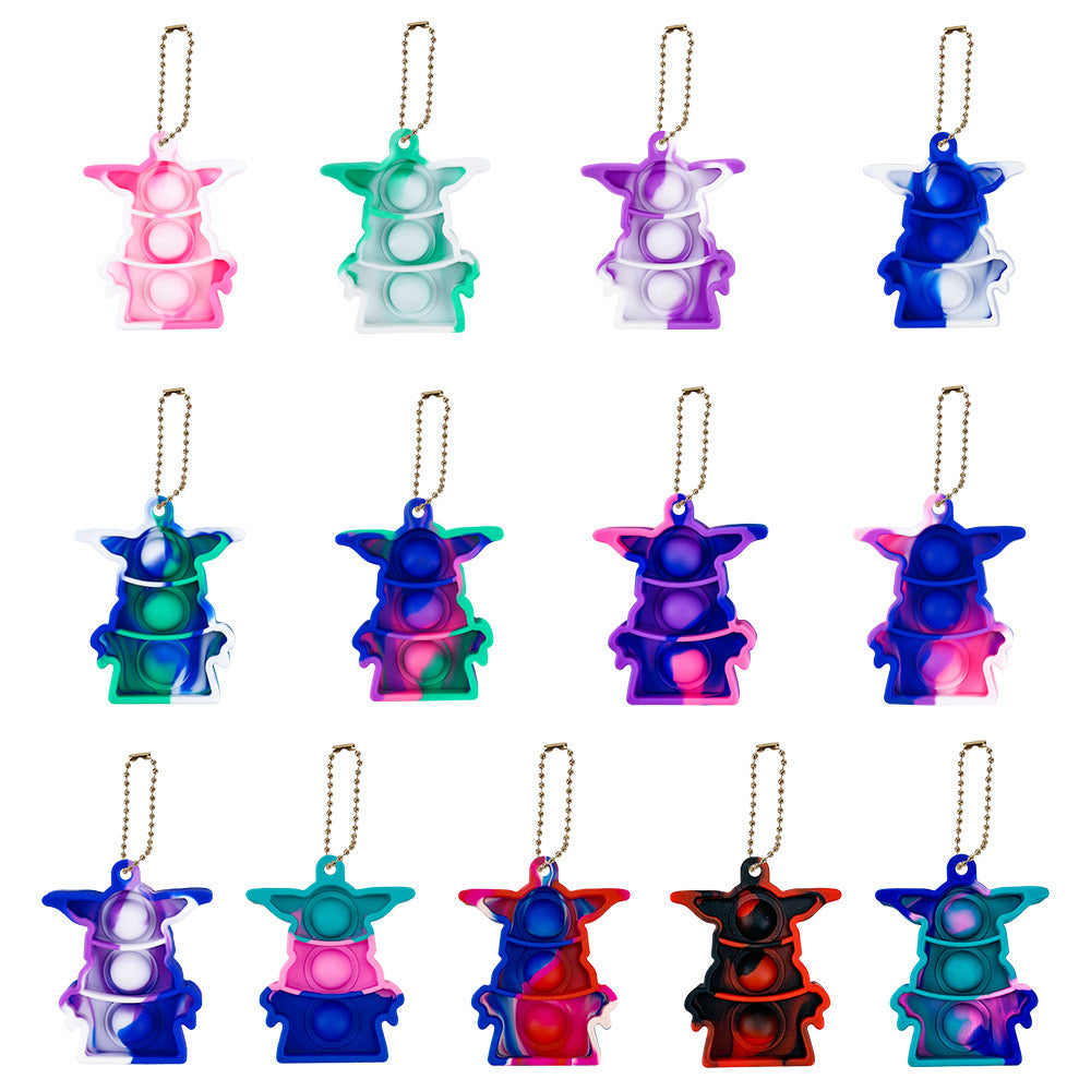 ThinkKool Baby Yoda Keychain Pop Fidget Toy (colors may vary)