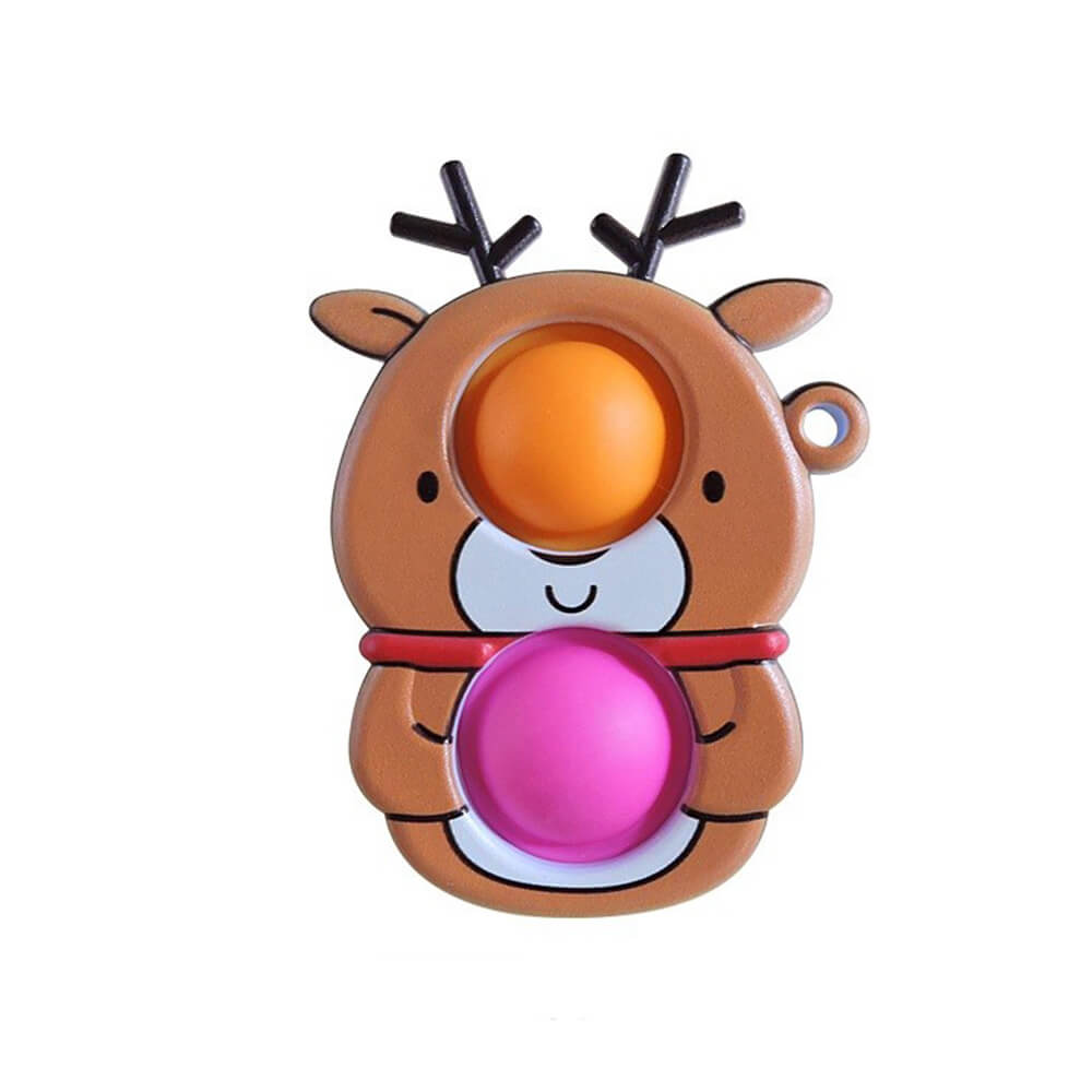 ThinkKool Reindeer Dimple Pop Fidget Toy (colors may vary)