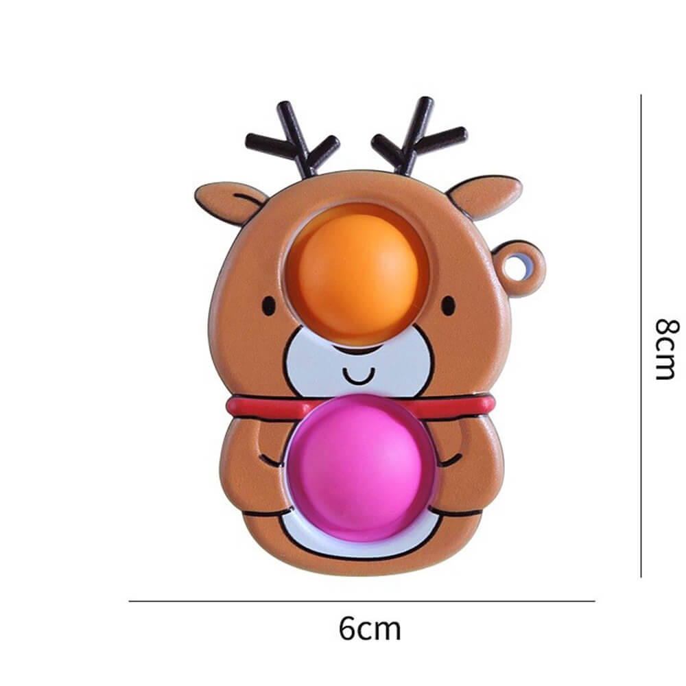 ThinkKool Reindeer Dimple Pop Fidget Toy (colors may vary)