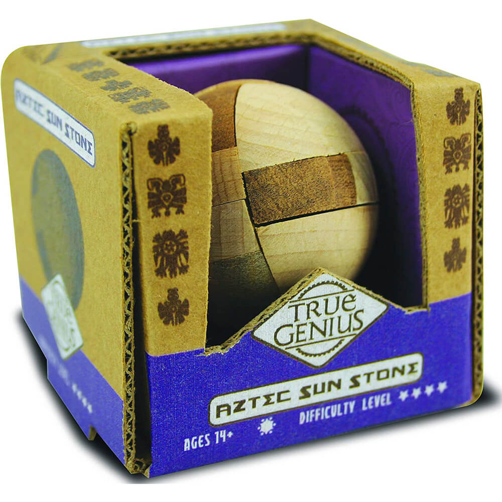 True Genius Aztec Sun Stone Brain Teaser Puzzle