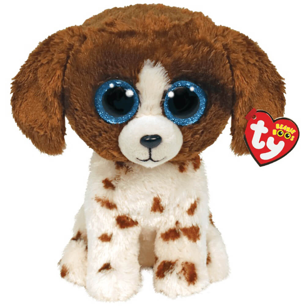 Ty Beanie Boos Muddles the Brown and White Dog 6" Plush