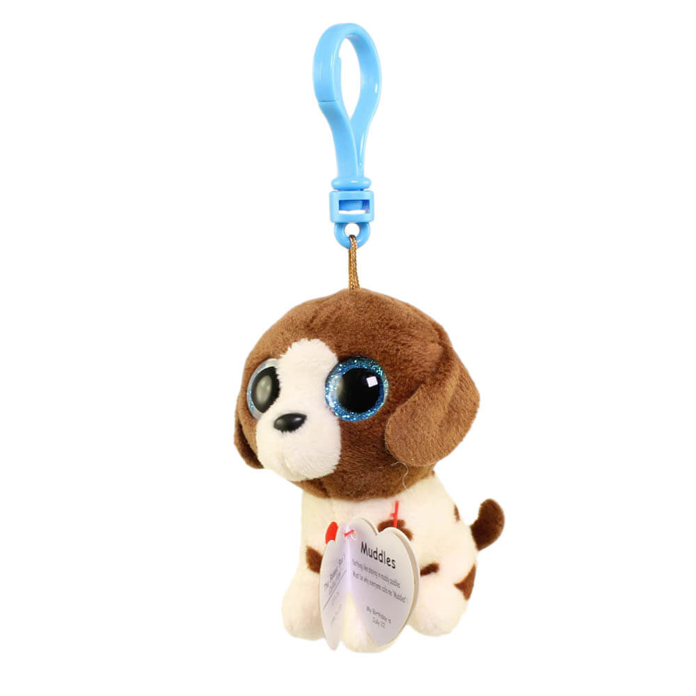 Ty Beanie Boos Muddles the Brown and White Dog Clip