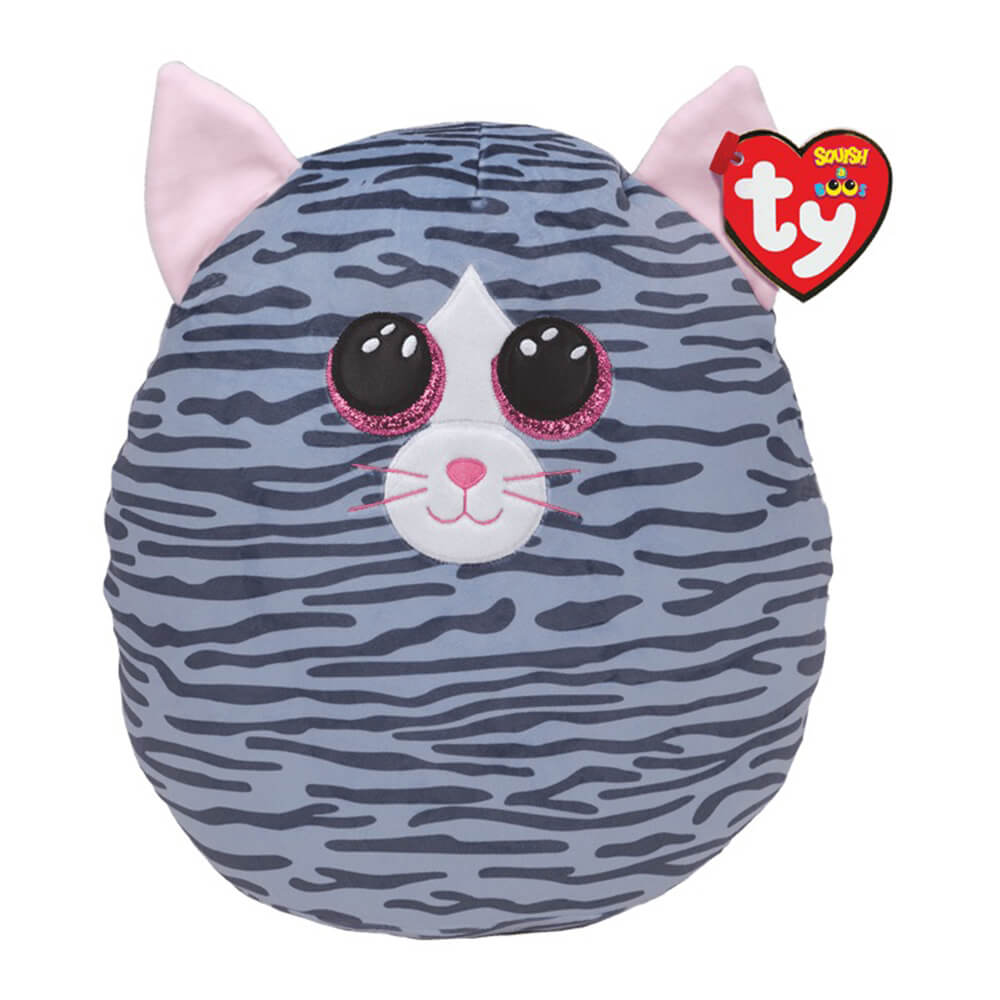 Ty Squishy Beanies Kiki the Gray Cat 10" Squish Plush